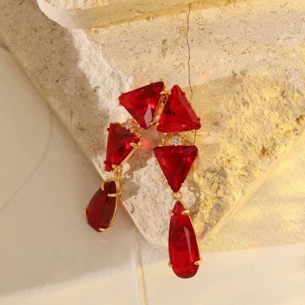 Red earrings NEW in box